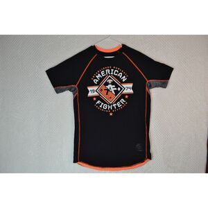 American Fighter Men's 2XL Black Graphic Print Short Sleeve T-Shirt